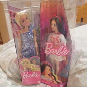 Barbie Fashion Duo with Blue and White Outfits